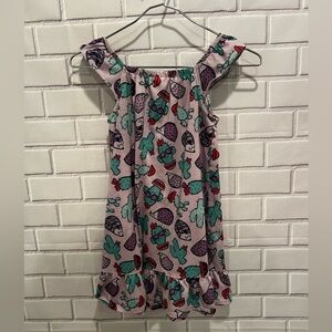 GYMBOREE little girls purple printed dress/size S(5-6)